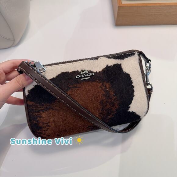 NWT COACH Nolita 19 With Cow Print CCV61, cow printed haircalf/Sv/Cow Multi - Picture 1 of 12